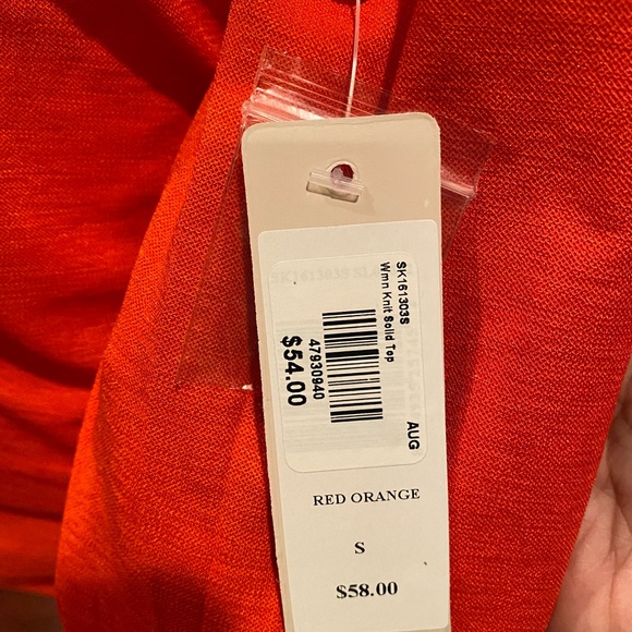 Sunny Leigh Ladies Red Orange Blouse NWT - Picture 3 of 3
